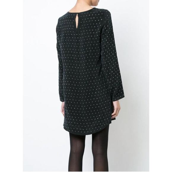 Anine Bing NWT Midnight Rhinestone Studded Long Sleeve Mini Dress Small - Picture 5 of 10